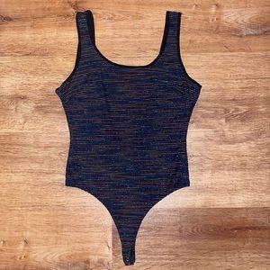 ***SOLD***Women’s Striped Rainbow and Sparkled Body Suit